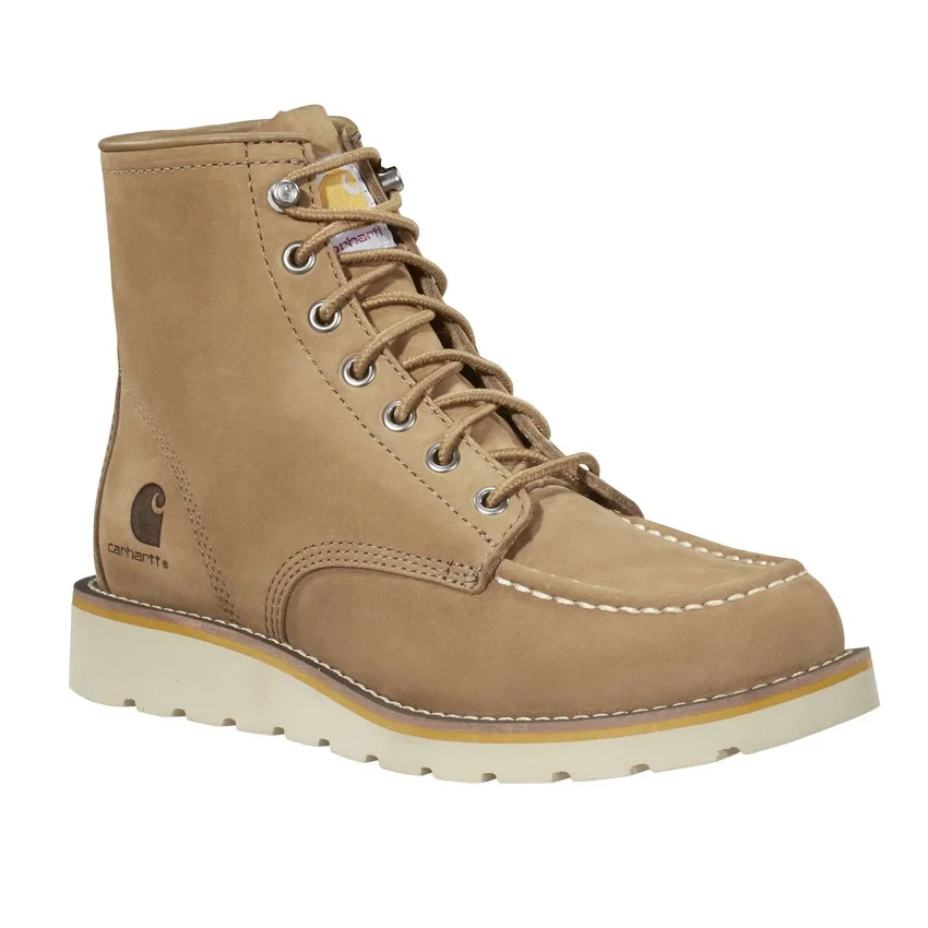 Botas de cuña con puntera mocasin de 6" para mujer