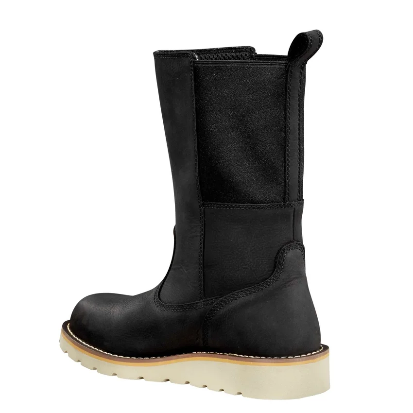 Botas de cuña impermeables de 10" con puntera blanda para mujer