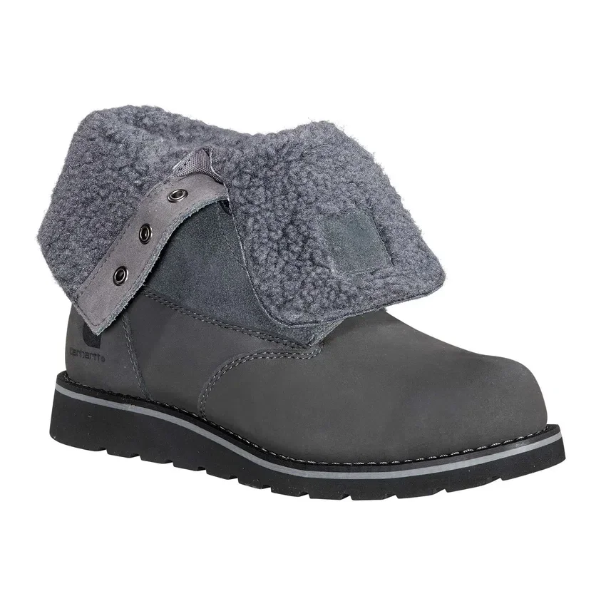Botas de invierno impermeables y aislantes con cuña abatible de 8" para mujer