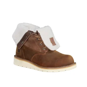 Botas de invierno impermeables y aislantes con cuña abatible de 8" para mujer