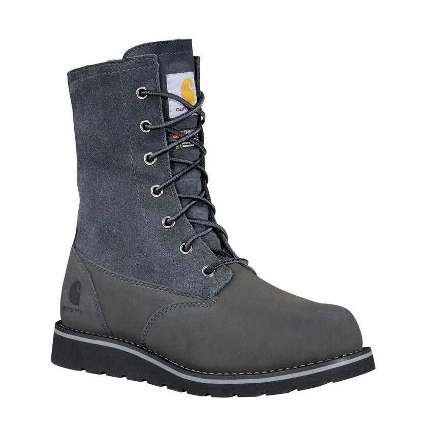 Botas de invierno impermeables y aislantes con cuña abatible de 8" para mujer