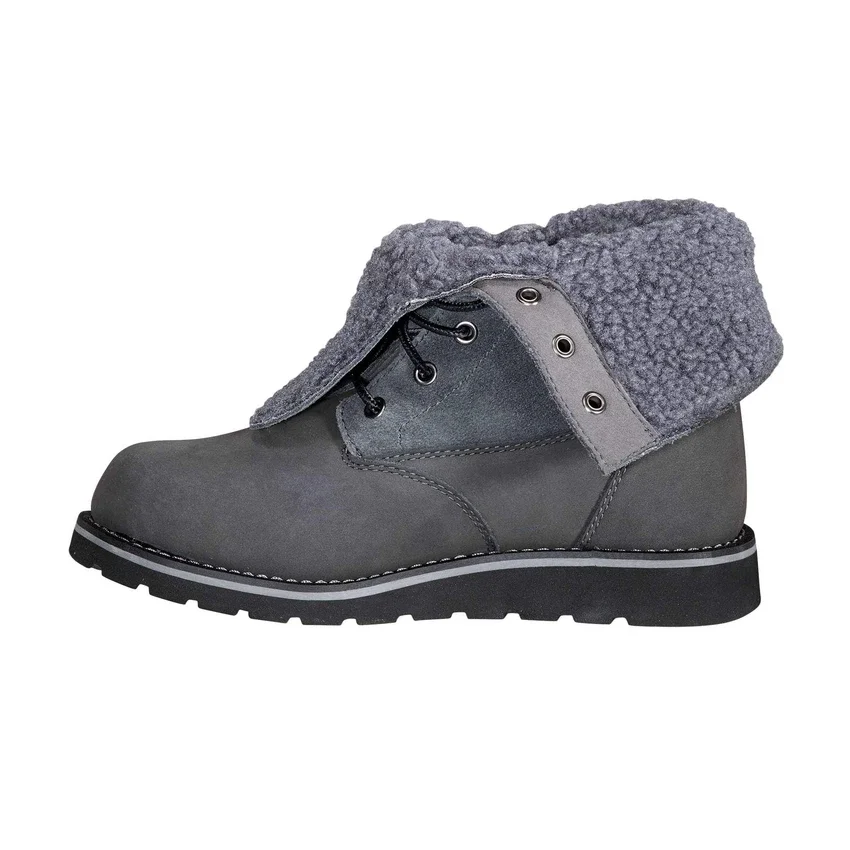 Botas de invierno impermeables y aislantes con cuña abatible de 8" para mujer