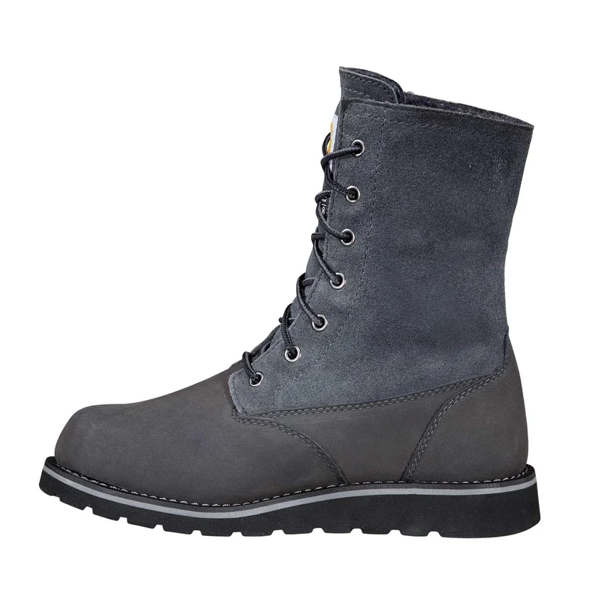 Botas de invierno impermeables y aislantes con cuña abatible de 8" para mujer