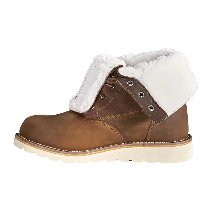 Botas de invierno impermeables y aislantes con cuña abatible de 8" para mujer