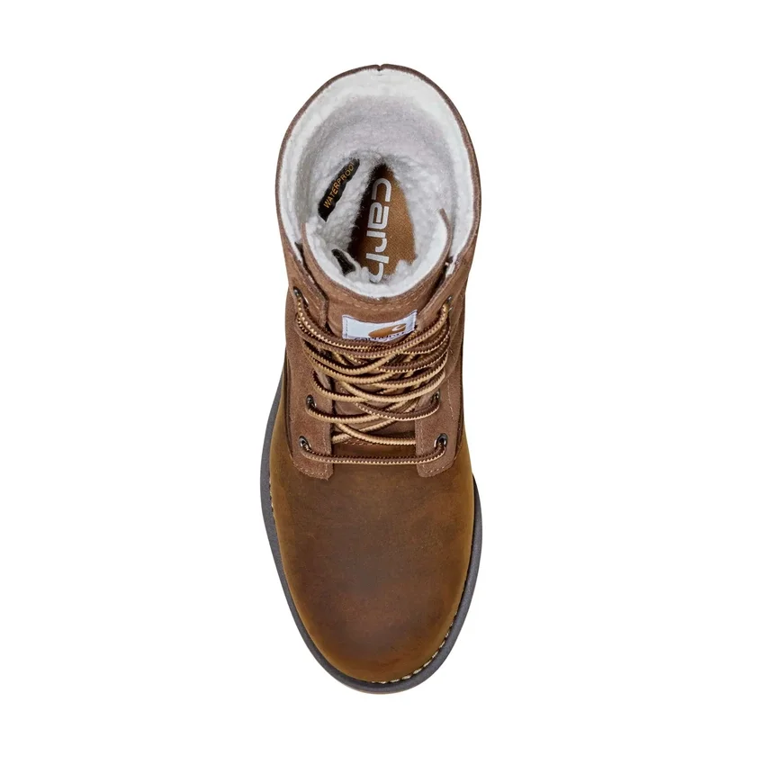 Botas de invierno impermeables y aislantes con cuña abatible de 8" para mujer