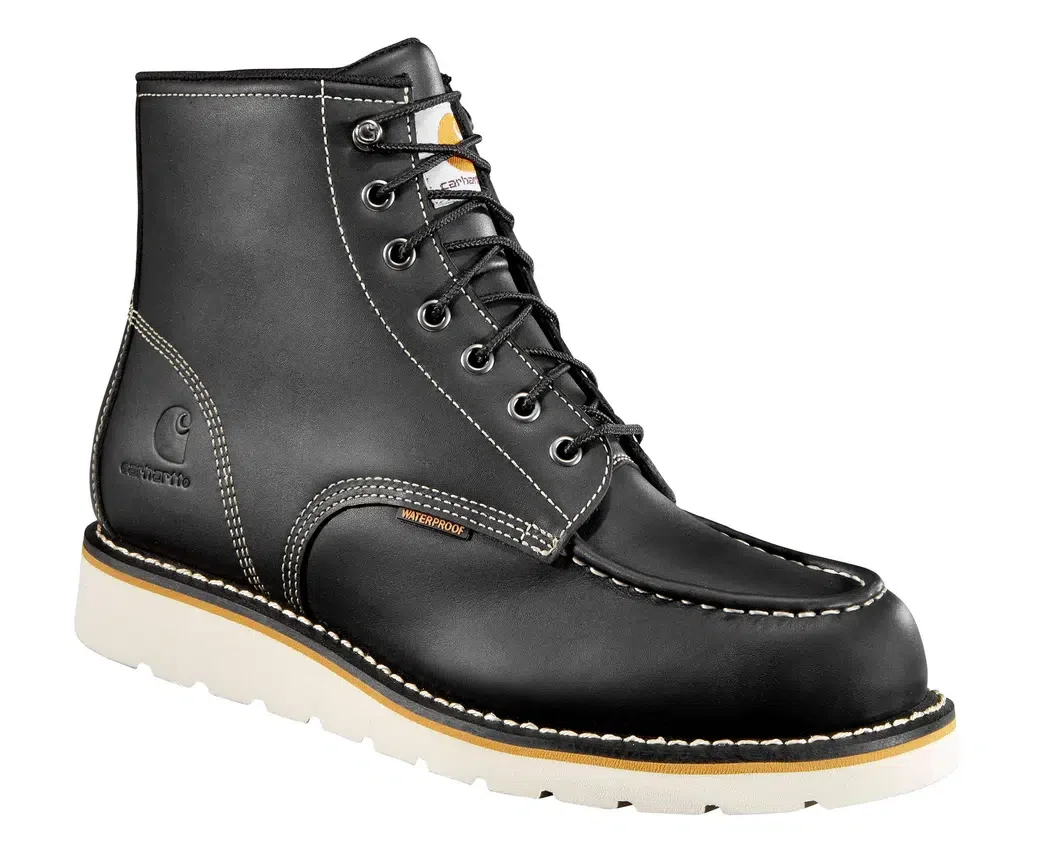 Botas impermeables de cuña con puntera mocasin de 6"