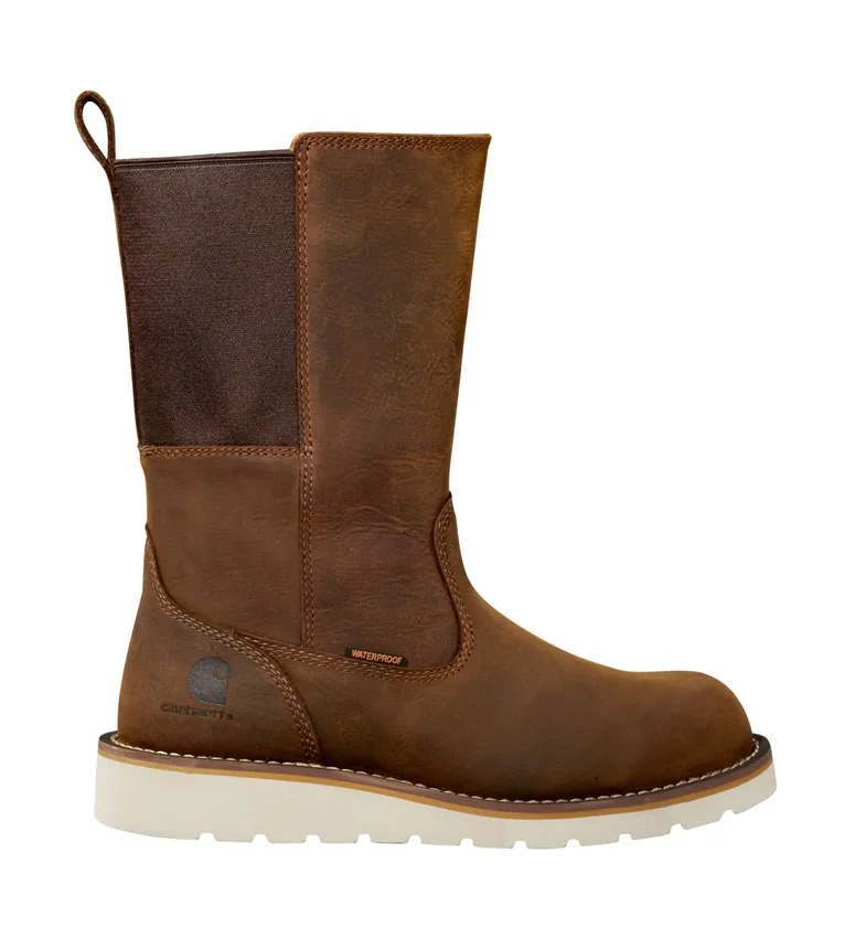 Botas Wellington con cuña, puntera de acero e impermeables de 10" para mujer