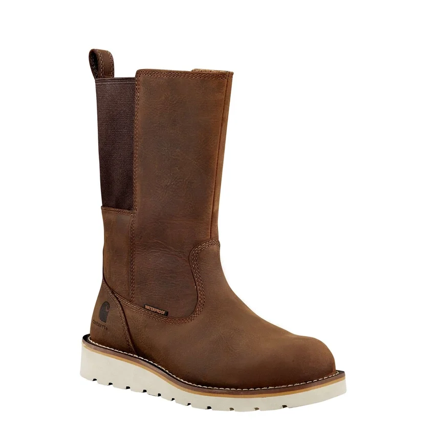 Botas Wellington con cuña, puntera de acero e impermeables de 10" para mujer