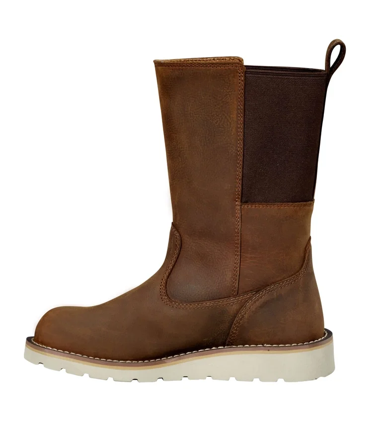 Botas Wellington con cuña, puntera de acero e impermeables de 10" para mujer