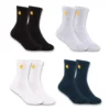 Calcetines de caña media bordados para niños, paquete de 4