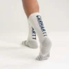 Calcetines de caña media con logotipo, mezcla de lana sintética de peso medio, paquete de 2 pares