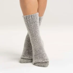 Calcetines de caña media de mezcla de lana gruesa para mujer