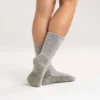 Calcetines de caña media de mezcla de lana gruesa para mujer