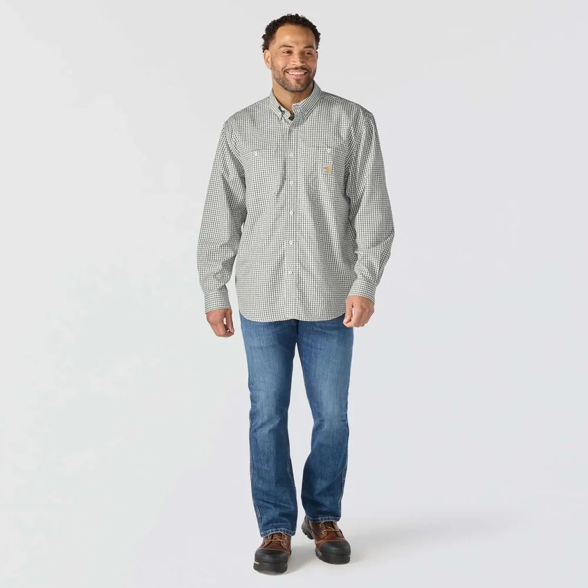 Camisa a cuadros de manguitos largos «Fr Force Sun Defender™» para hombre - Camisas con protección solar