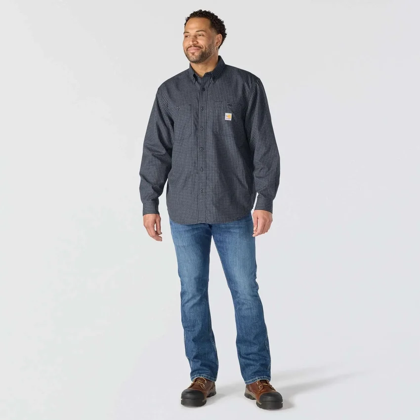 Camisa a cuadros de manguitos largos «Fr Force Sun Defender™» para hombre - Camisas con protección solar