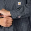 Camisa a cuadros de manguitos largos «Fr Force Sun Defender™» para hombre - Camisas con protección solar
