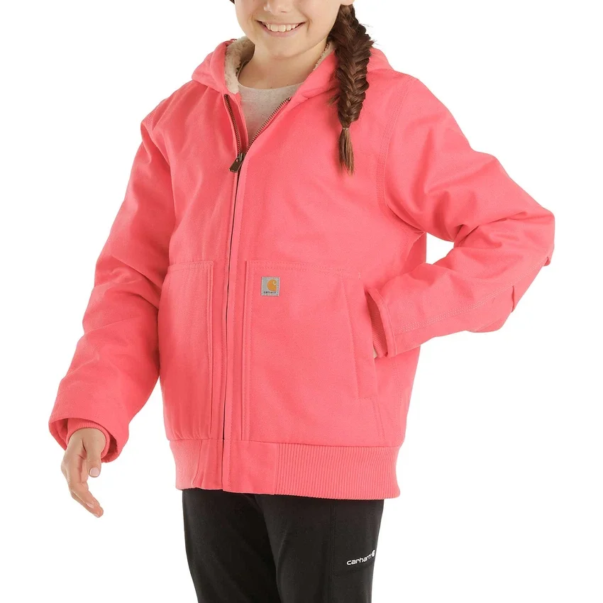 Camisa Active Jac con manguitos largos para niña, de franela con forro de sherpa (niños/jóvenes)