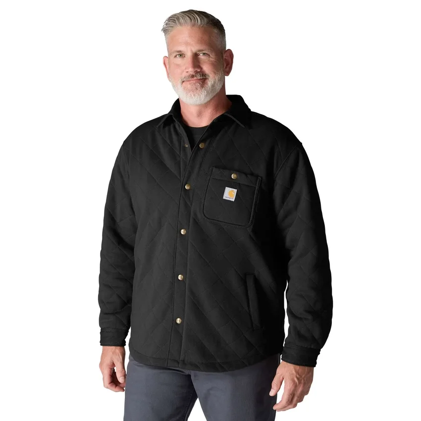 Camisa-chaqueta acolchada de corte holgado y tejido grueso con cierre de botones Rain Defender®