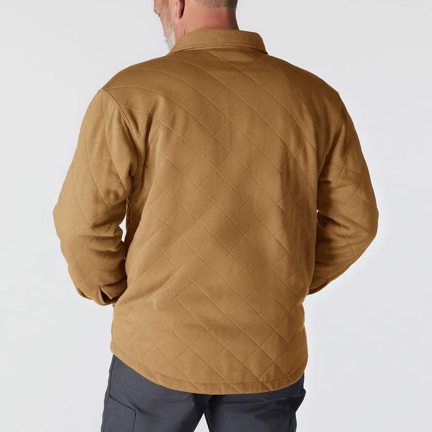 Camisa-chaqueta acolchada de corte holgado y tejido grueso con cierre de botones Rain Defender®