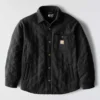 Camisa-chaqueta acolchada de corte holgado y tejido grueso con cierre de botones Rain Defender®