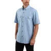 Camisa de chambray con manguitos cortos y corte holgado «Fort» para hombre - Camisas de trabajo para hombre