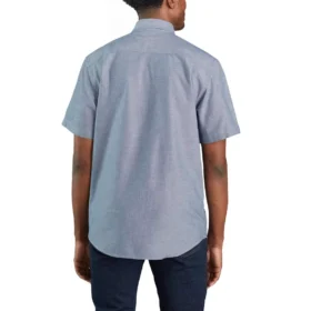 Camisa de chambray con manguitos cortos y corte holgado «Fort» para hombre – Camisas de trabajo para hombre