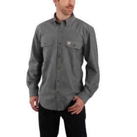 Camisa de chambray con manguitos largos y corte holgado «Fort» para hombre - Camisas de trabajo para hombre