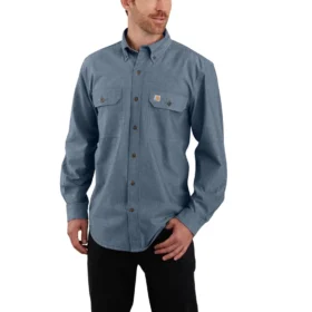 Camisa de chambray con manguitos largos y corte holgado «Fort» para hombre - Camisas de trabajo para hombre