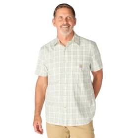 Camisa de cuadros de manguitos cortos y corte holgado «Bozeman» para hombre