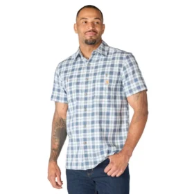 Camisa de cuadros de manguitos cortos y corte holgado «Bozeman» para hombre