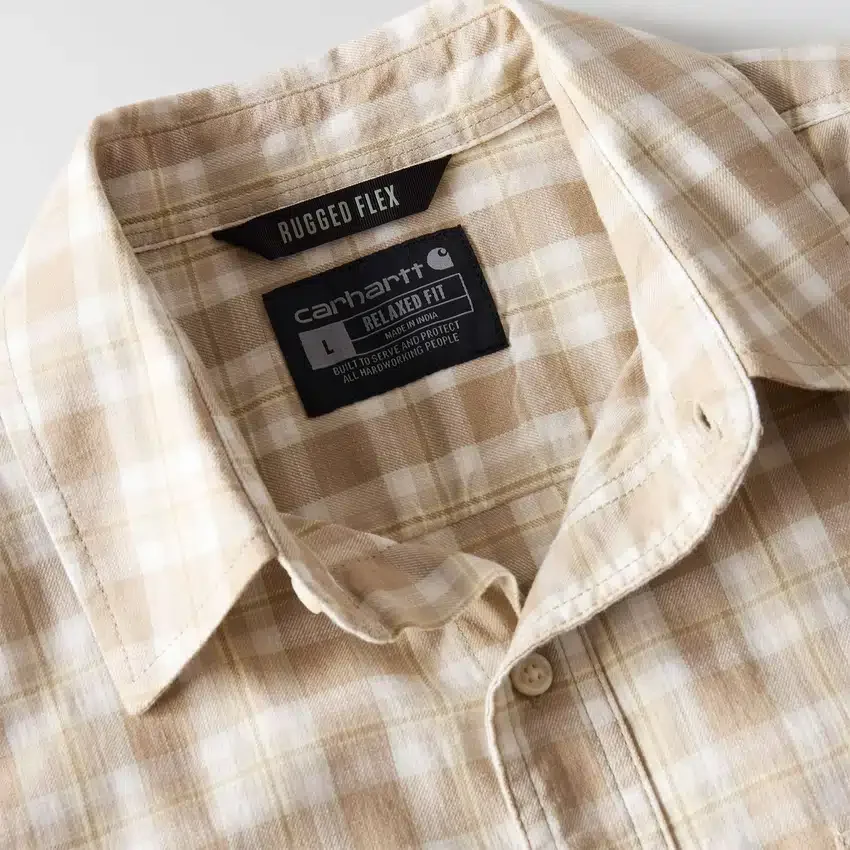 Camisa de cuadros de manguitos cortos y corte holgado «Bozeman» para hombre