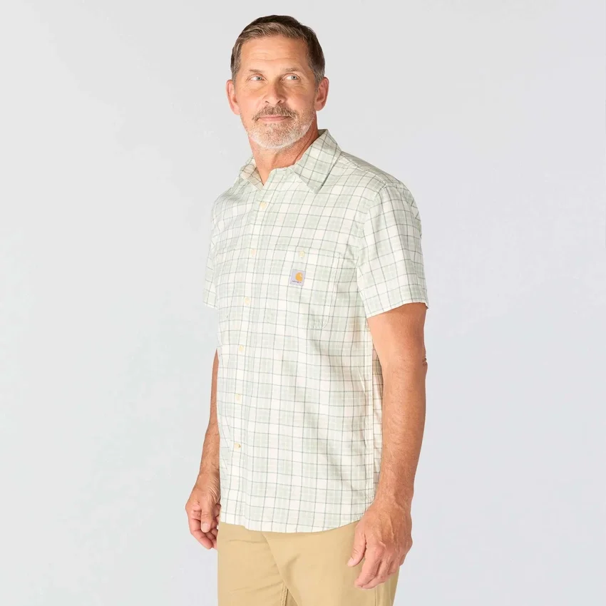 Camisa de cuadros de manguitos cortos y corte holgado «Bozeman» para hombre
