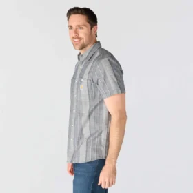 Camisa de cuadros de manguitos cortos y corte holgado «Bozeman» para hombre
