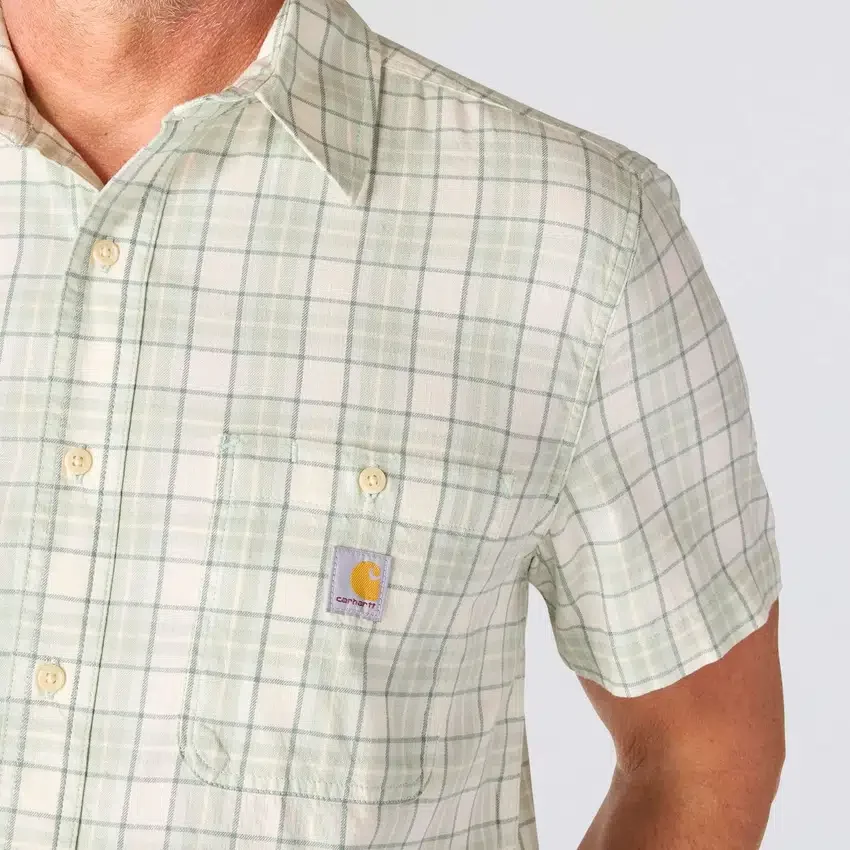 Camisa de cuadros de manguitos cortos y corte holgado «Bozeman» para hombre