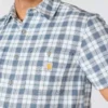Camisa de cuadros de manguitos cortos y corte holgado «Bozeman» para hombre