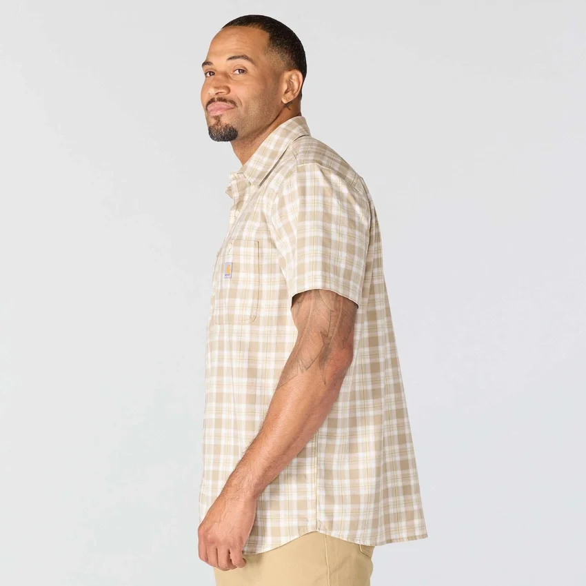 Camisa de cuadros de manguitos cortos y corte holgado «Bozeman» para hombre