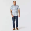 Camisa de cuadros de manguitos cortos y corte holgado «Bozeman» para hombre