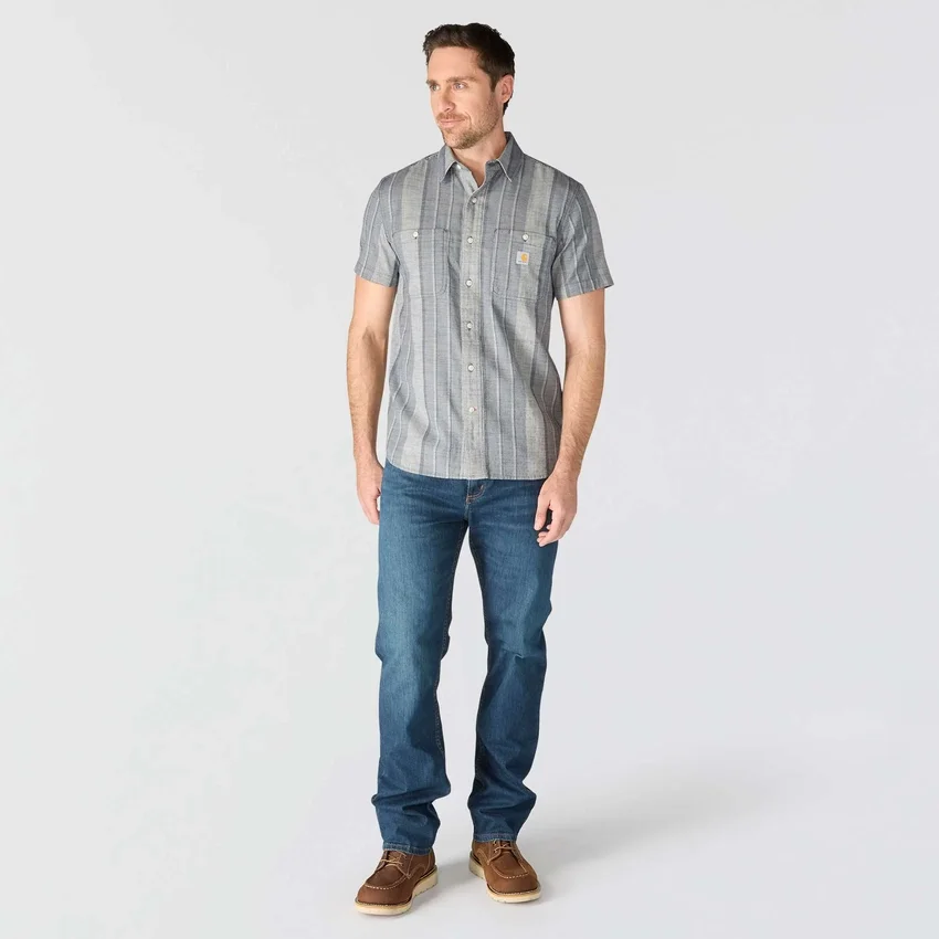 Camisa de cuadros de manguitos cortos y corte holgado «Bozeman» para hombre