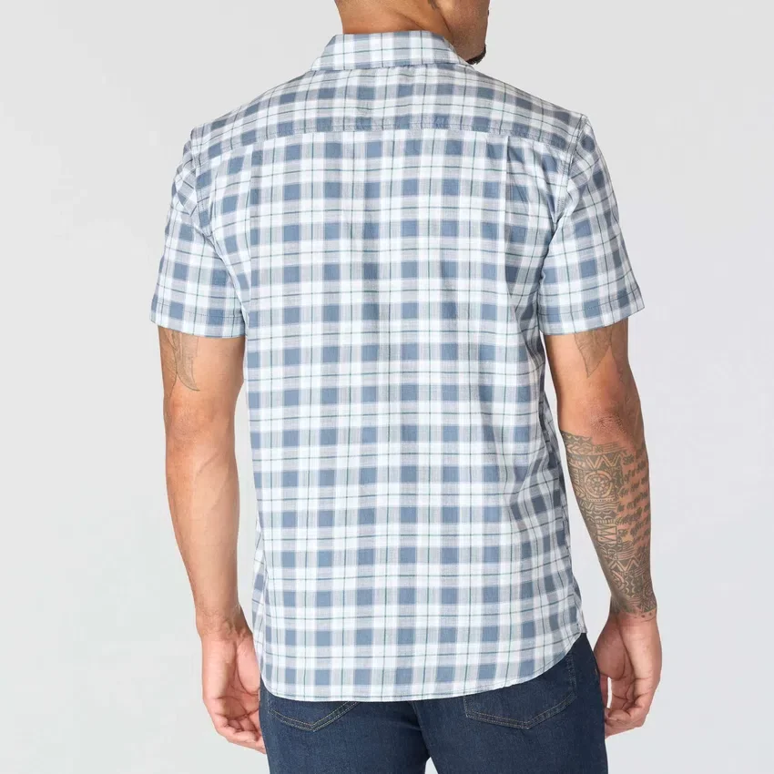 Camisa de cuadros de manguitos cortos y corte holgado «Bozeman» para hombre