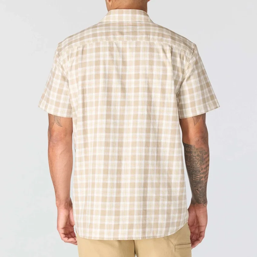 Camisa de cuadros de manguitos cortos y corte holgado «Bozeman» para hombre