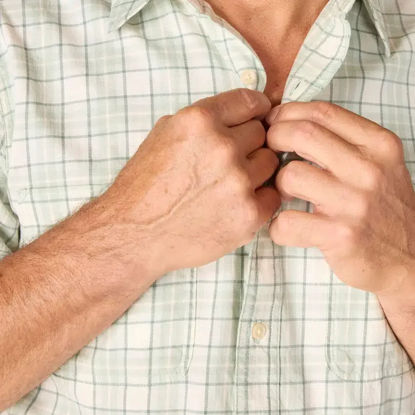Camisa de cuadros de manguitos cortos y corte holgado «Bozeman» para hombre