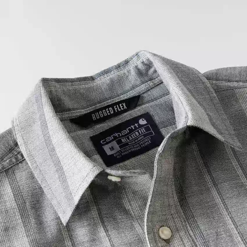 Camisa de cuadros de manguitos cortos y corte holgado «Bozeman» para hombre