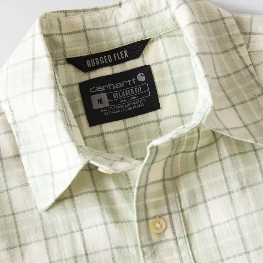 Camisa de cuadros de manguitos cortos y corte holgado «Bozeman» para hombre