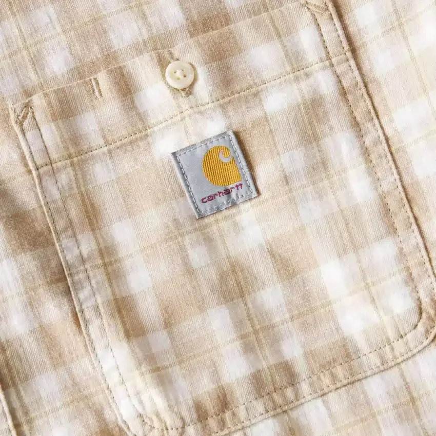 Camisa de cuadros de manguitos cortos y corte holgado «Bozeman» para hombre