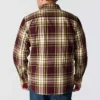 Camisa de franela a cuadros de manguitos largos, de corte holgado y tejido grueso