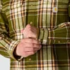 Camisa de franela a cuadros de manguitos largos, de corte holgado y tejido grueso