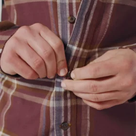 Camisa de franela a cuadros de manguitos largos, de peso medio y corte holgado Rugged Flex™
