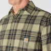 Camisa de franela a cuadros de manguitos largos, de peso medio y corte holgado Rugged Flex™