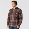 Camisa de franela a cuadros de manguitos largos, de peso medio y corte holgado Rugged Flex™