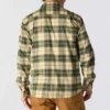 Camisa de franela a cuadros de manguitos largos, de peso medio y corte holgado Rugged Flex™